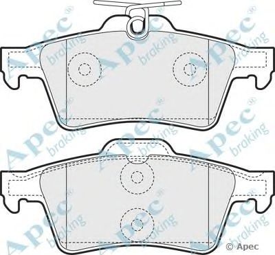 APEC BRAKING pad1448 -  Комплект тормозных колодок, дисковый тормоз